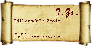 Törzsök Zsolt névjegykártya